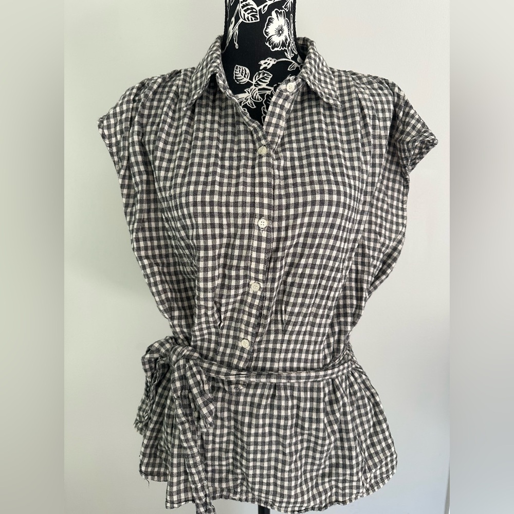 Max Studio B/W check summer top
